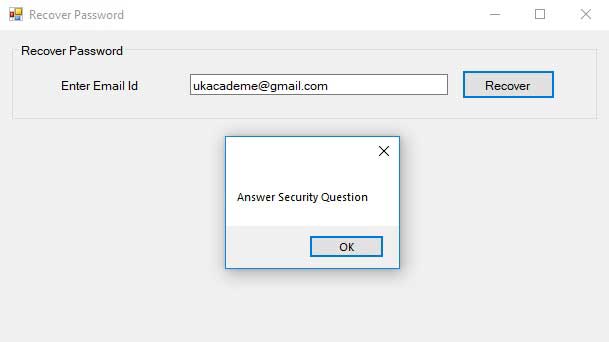 Advance Login System-Answer Scurity Question