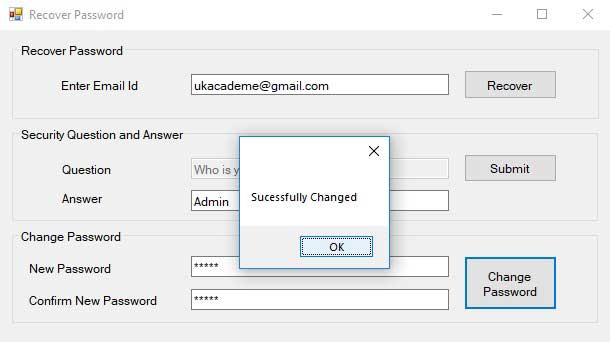 Advance Login System-Password Changed Sucessfully