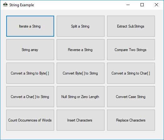 Common String Operation Examples C#