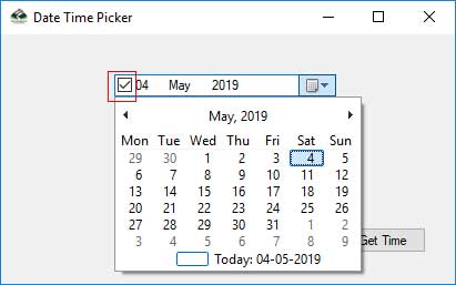 C# Date Time Picker Control With Check Box