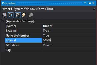 Timer Control Property in C#