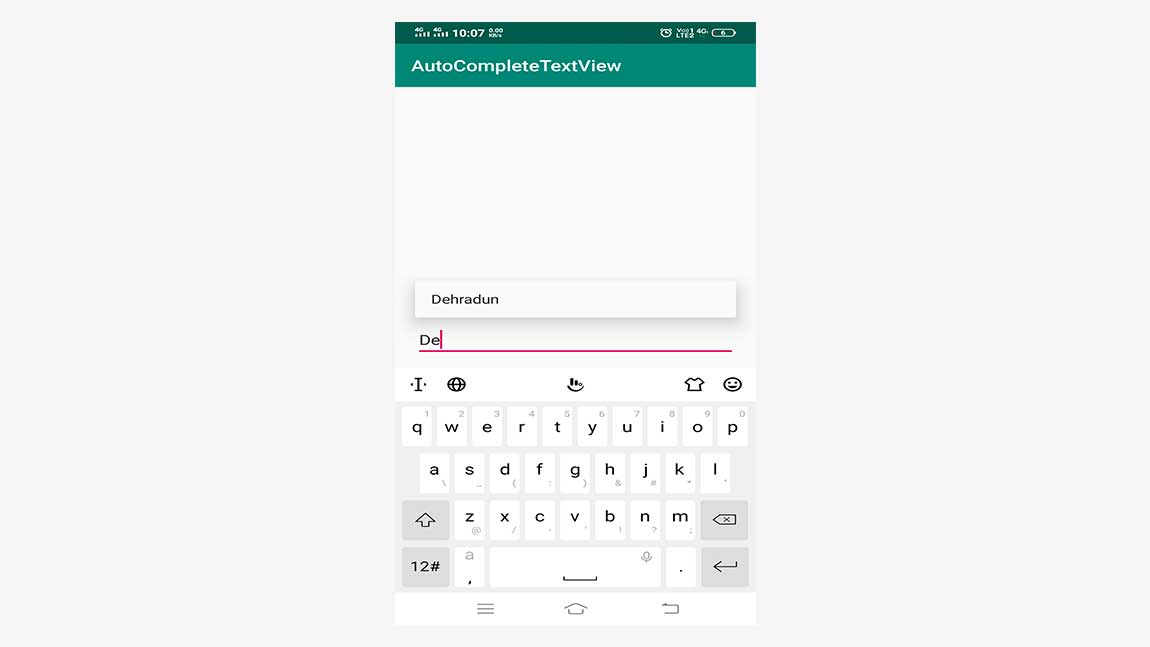 Android GUI Android_AutoCompleteTextView