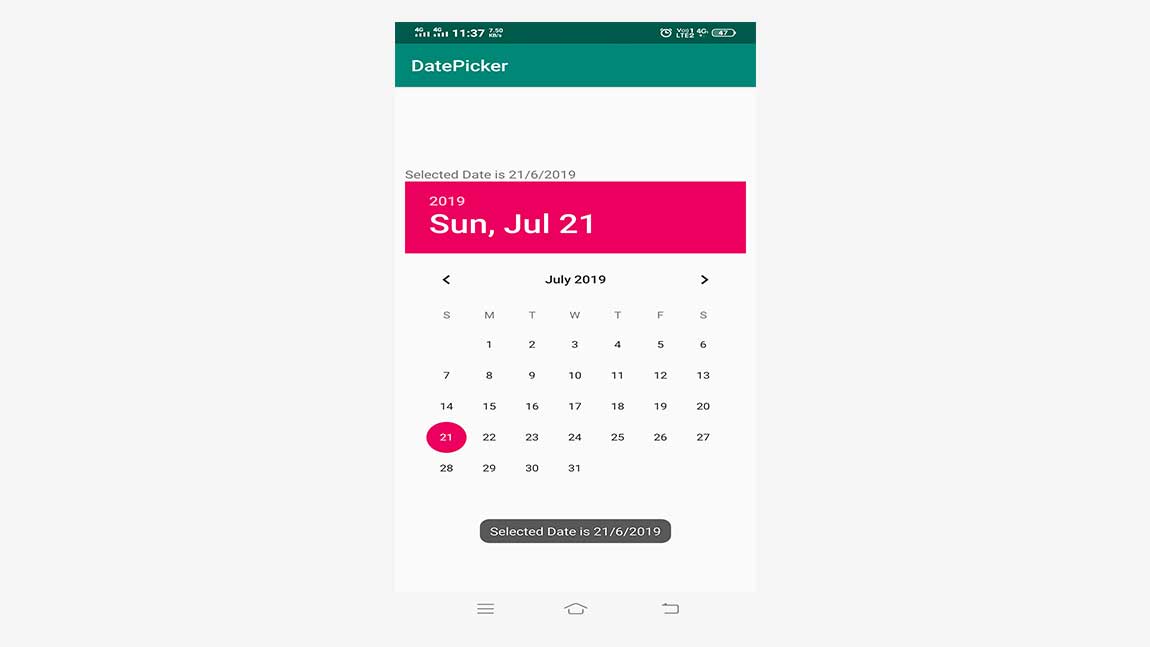 Android GUI Android_DatePicker