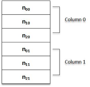 Column Major Order 2 Dimensional