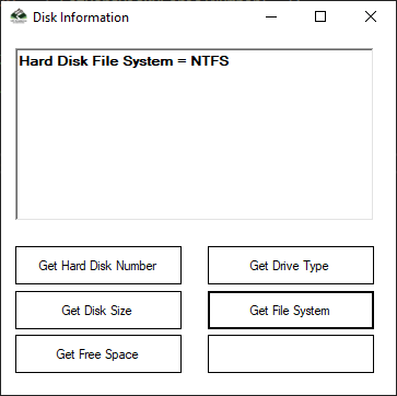 Get File System of Hard Disk in C#